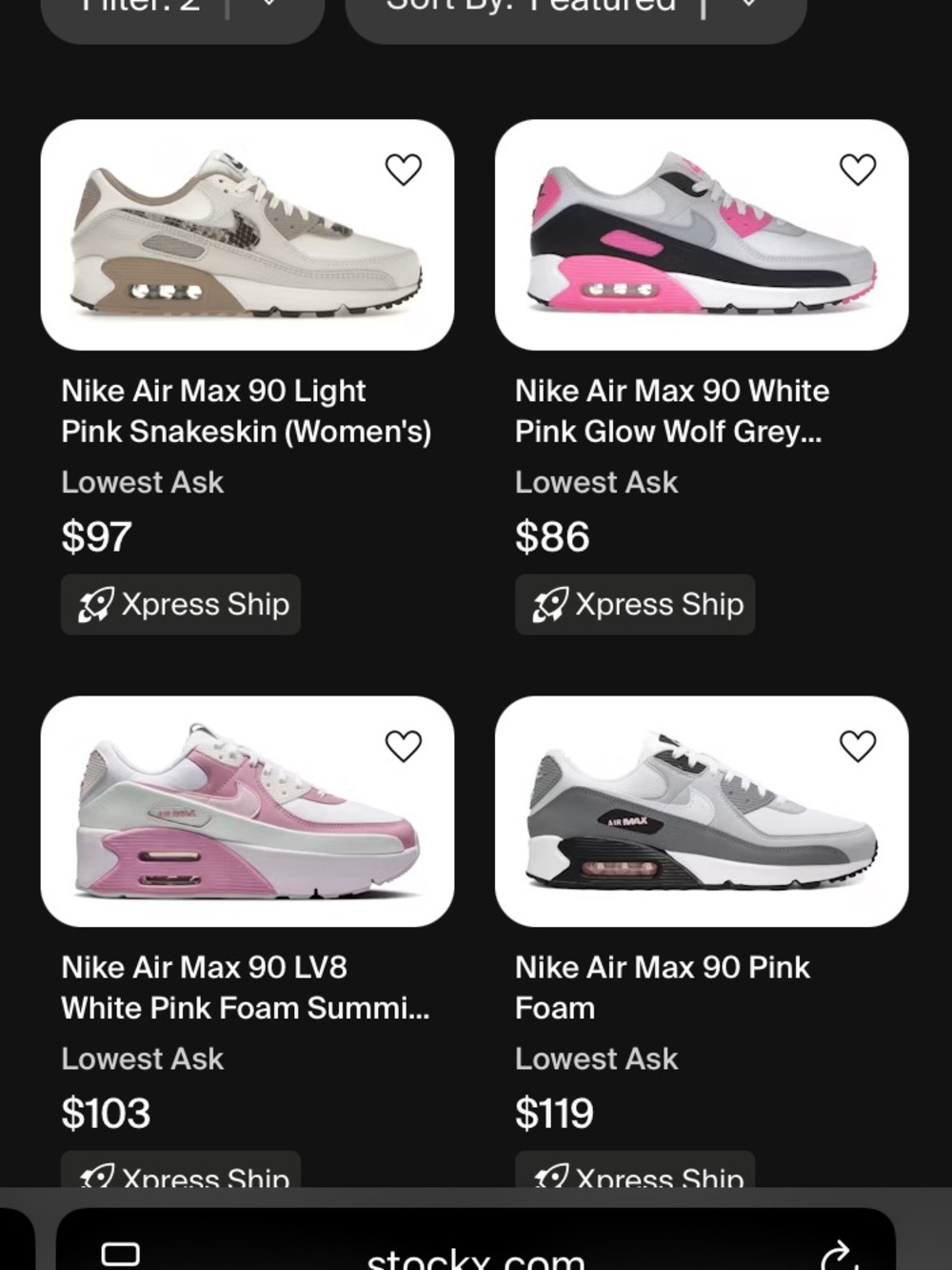 Nike Air Max 90 White Pink Sneakers Women's Sz 8 - Picture 13 of 14
